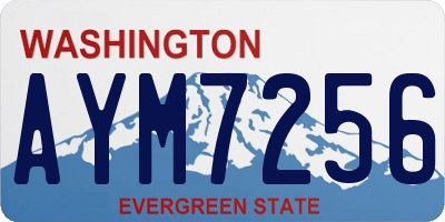 WA license plate AYM7256