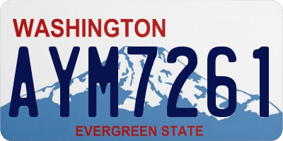 WA license plate AYM7261