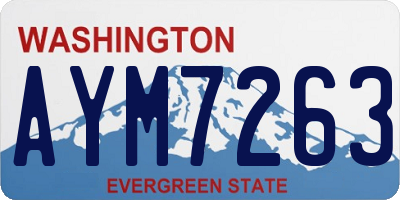 WA license plate AYM7263