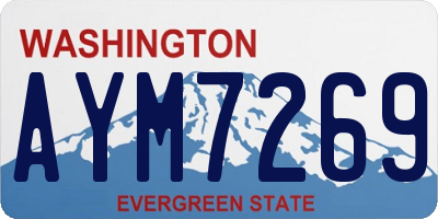 WA license plate AYM7269