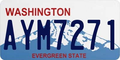 WA license plate AYM7271