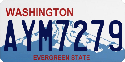 WA license plate AYM7279