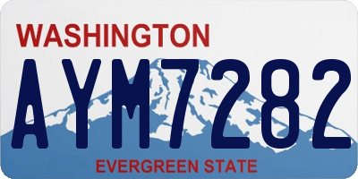 WA license plate AYM7282
