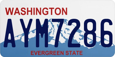 WA license plate AYM7286