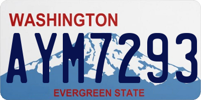 WA license plate AYM7293