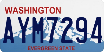 WA license plate AYM7294