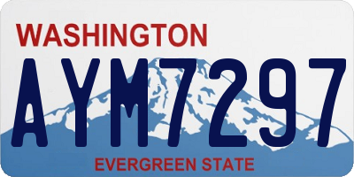 WA license plate AYM7297