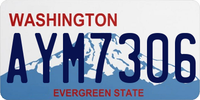 WA license plate AYM7306
