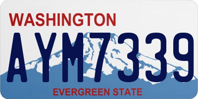 WA license plate AYM7339