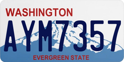 WA license plate AYM7357