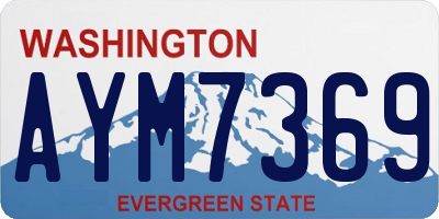 WA license plate AYM7369