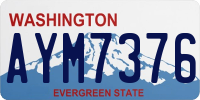 WA license plate AYM7376