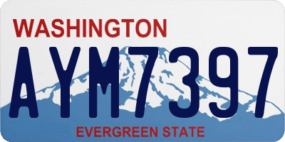 WA license plate AYM7397