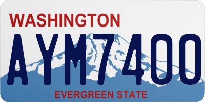 WA license plate AYM7400