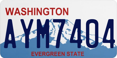 WA license plate AYM7404