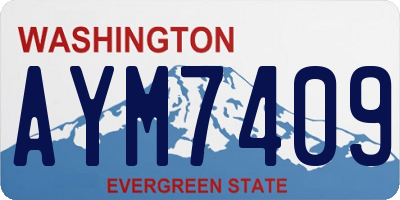 WA license plate AYM7409
