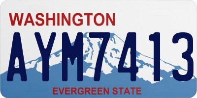WA license plate AYM7413