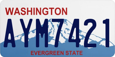 WA license plate AYM7421
