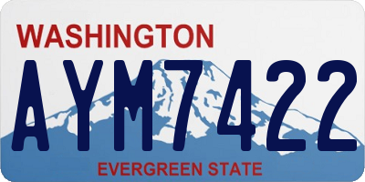 WA license plate AYM7422