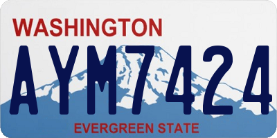 WA license plate AYM7424