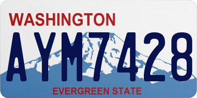 WA license plate AYM7428