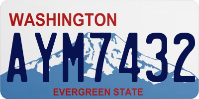 WA license plate AYM7432