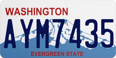 WA license plate AYM7435