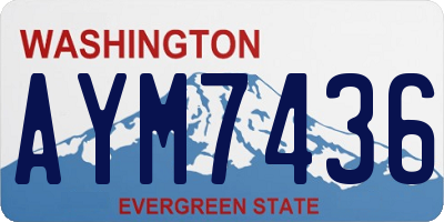 WA license plate AYM7436
