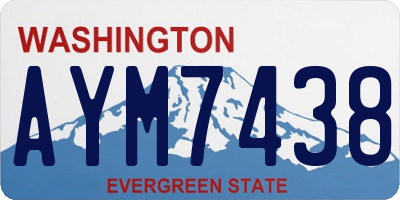 WA license plate AYM7438