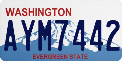 WA license plate AYM7442