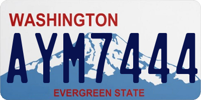 WA license plate AYM7444