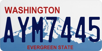 WA license plate AYM7445