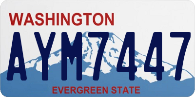 WA license plate AYM7447