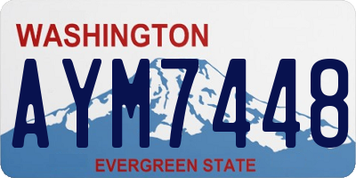 WA license plate AYM7448