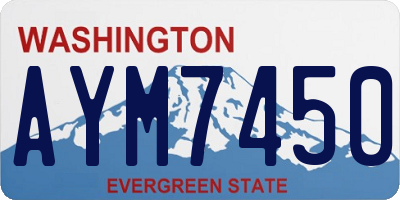 WA license plate AYM7450