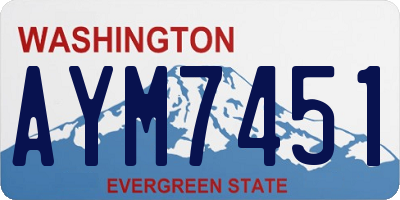 WA license plate AYM7451