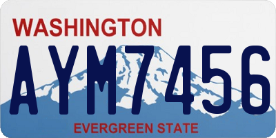 WA license plate AYM7456