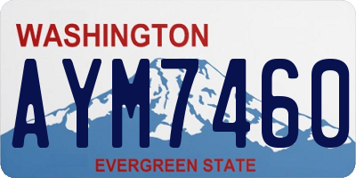 WA license plate AYM7460