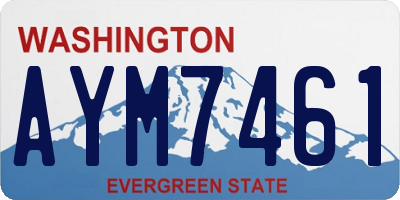 WA license plate AYM7461