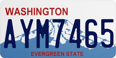 WA license plate AYM7465