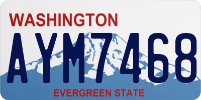 WA license plate AYM7468