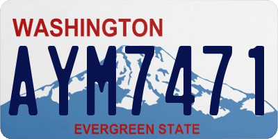 WA license plate AYM7471