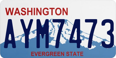 WA license plate AYM7473