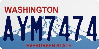 WA license plate AYM7474