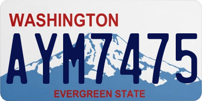 WA license plate AYM7475