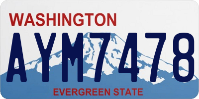 WA license plate AYM7478