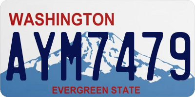 WA license plate AYM7479