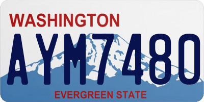 WA license plate AYM7480