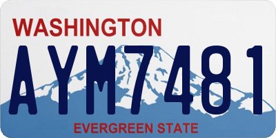 WA license plate AYM7481