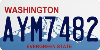 WA license plate AYM7482